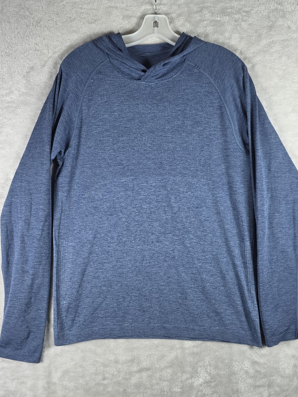 Lululemon Metal Vent Tech Hoodie Mens Medium Heather Blue Long Sleeve Athletic